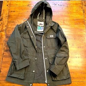 Penfields Army Green 65/35 Hudson Wax Raincoat/Utility Coat